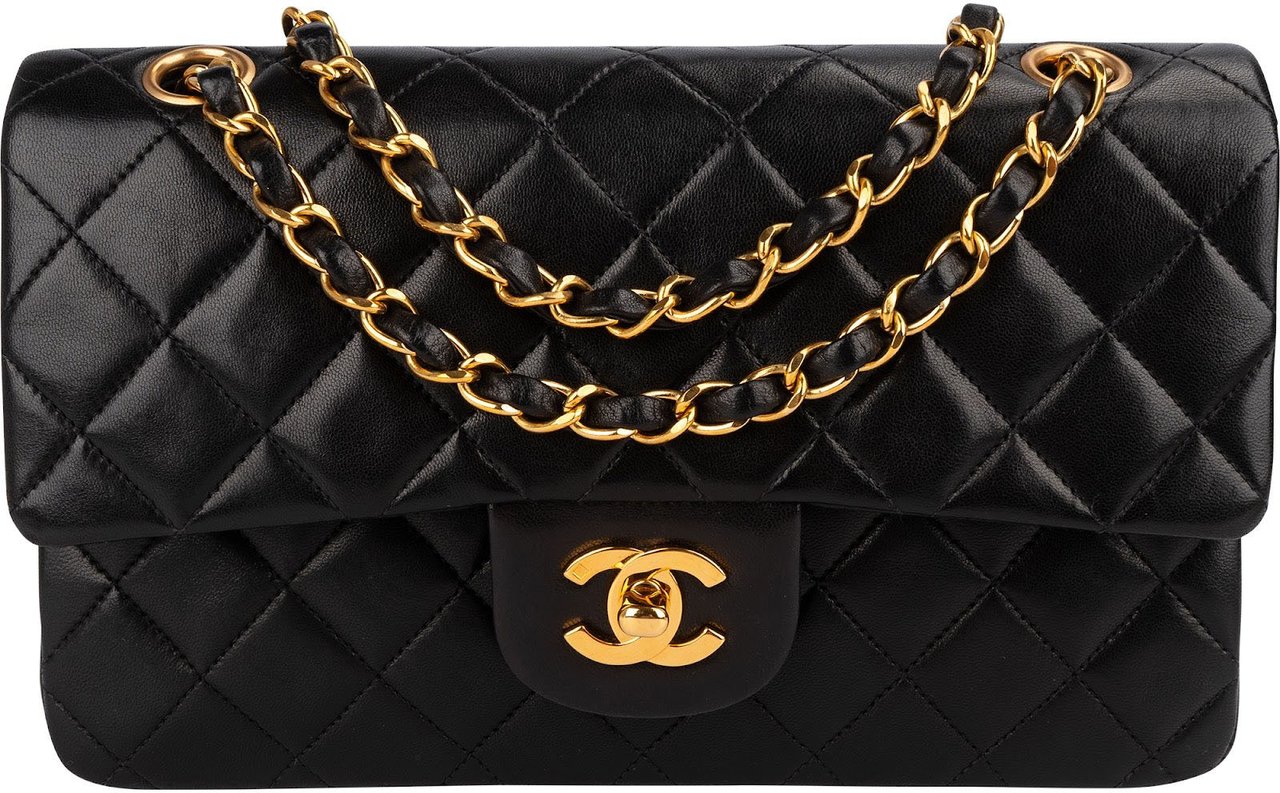 Chanel Chanel Quilted Lambskin 24K Small Double Flap Shoulder Bag Bruin