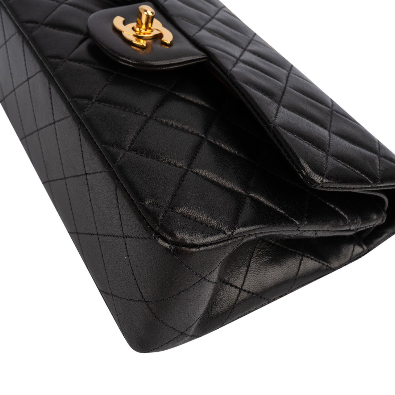 Chanel Chanel Quilted Lambskin 24K Small Double Flap Shoulder Bag Bruin