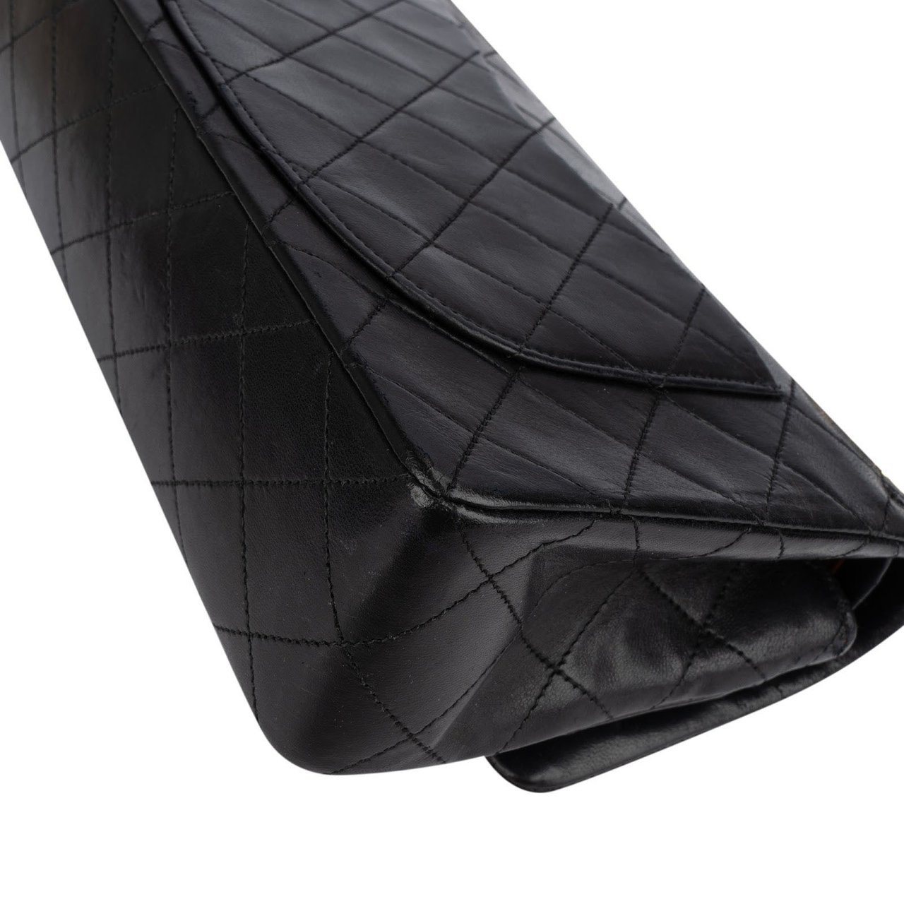 Chanel Chanel Quilted Lambskin 24K Gold Small Double Flap Shoulder Bag Zwart