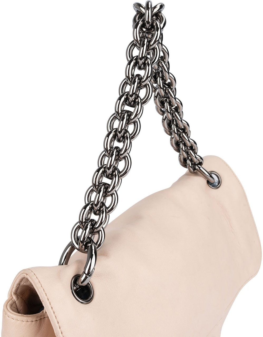Chanel Chanel Leather Modern Chain Single Flap Shoulder Bag Beige