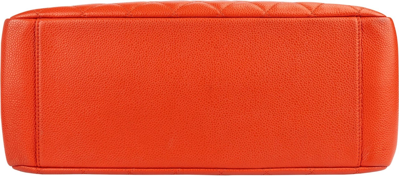 Chanel Chanel Quilted Caviar Leather Grand Shopping Tote CC Shoulder Bag Oranje