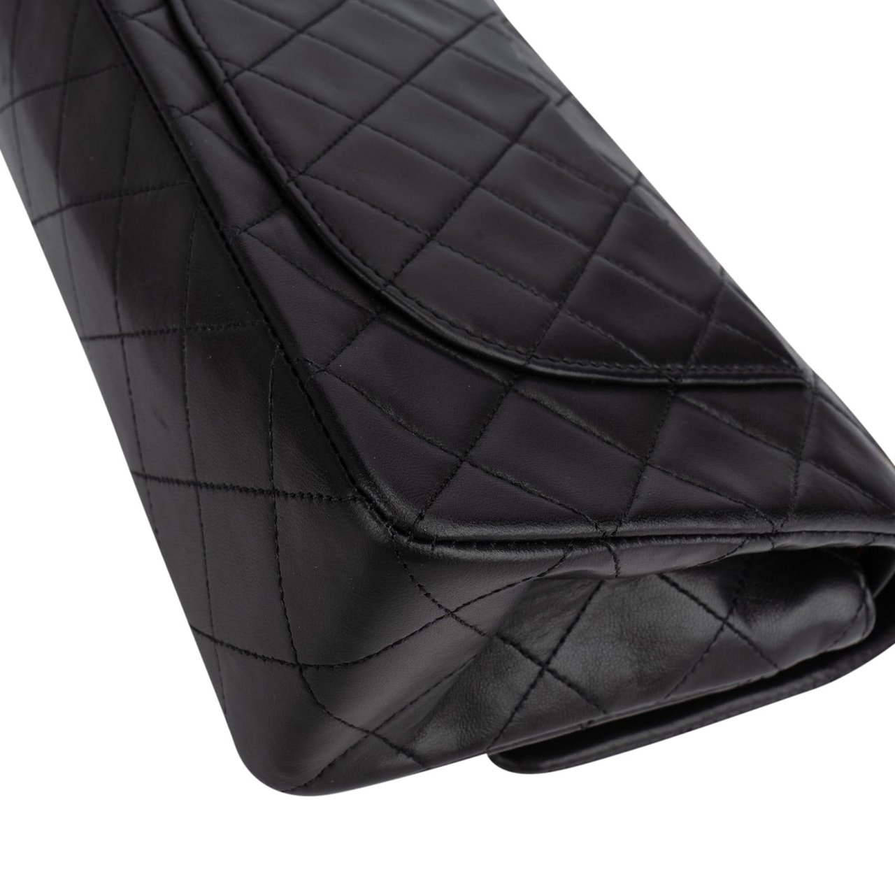 Chanel Chanel Quilted Lambskin 24K Gold Small Double Flap Shoulder Bag Zwart