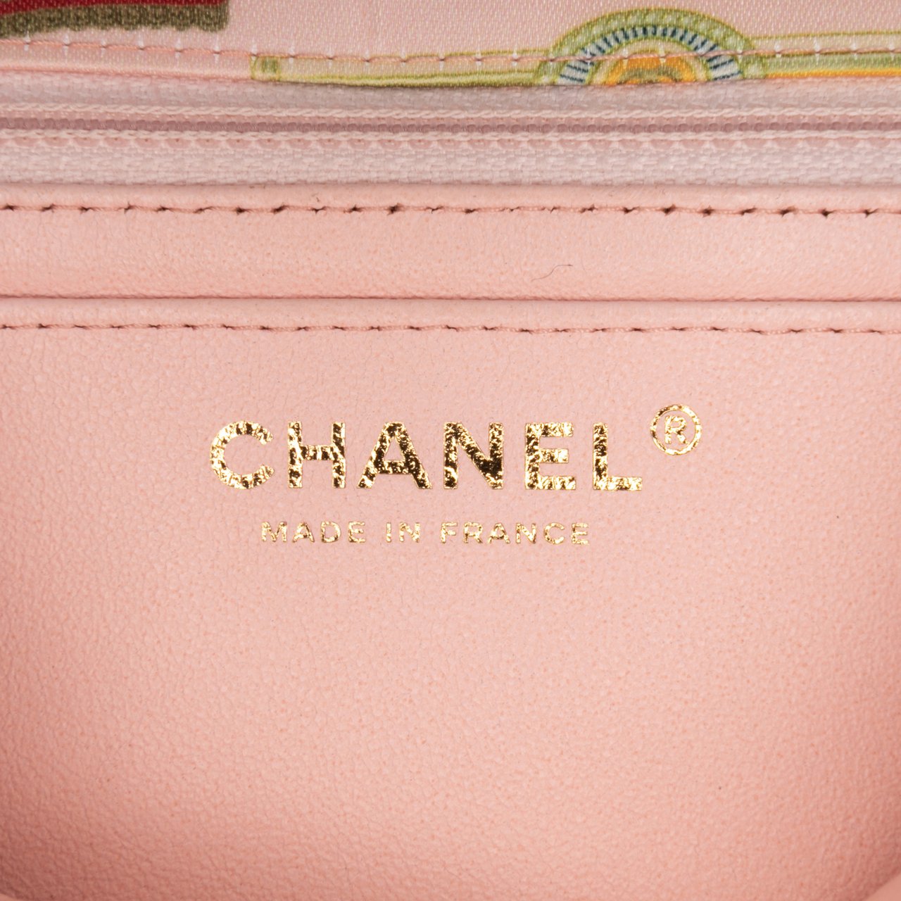 Chanel Mini Rectangular Classic Printed Satin Cuba Single Flap Roze