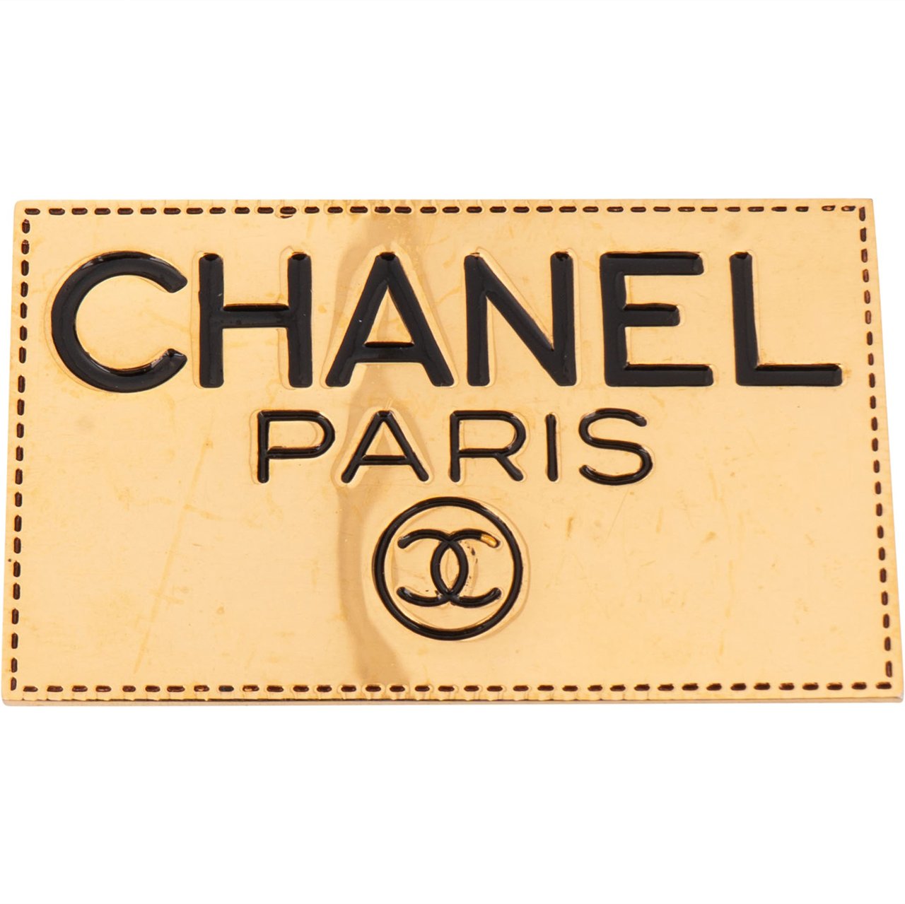 Chanel Chanel Golden Paris Plate Brooch Divers