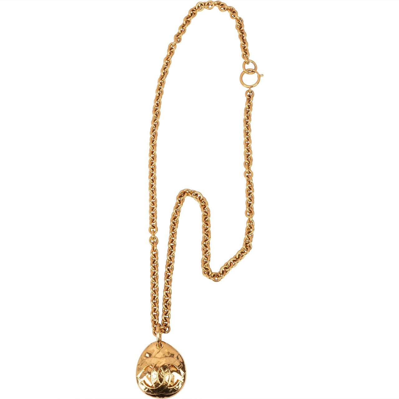 Chanel Chanel Golden CC Plate Necklace Divers