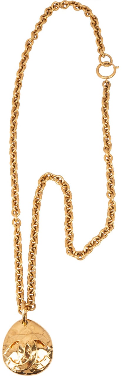 Chanel Chanel Golden CC Plate Necklace Divers