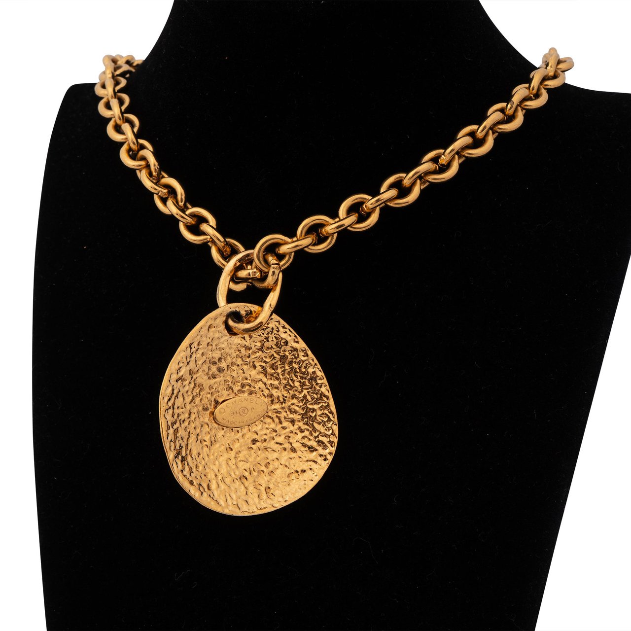 Chanel Chanel Golden CC Plate Necklace Divers