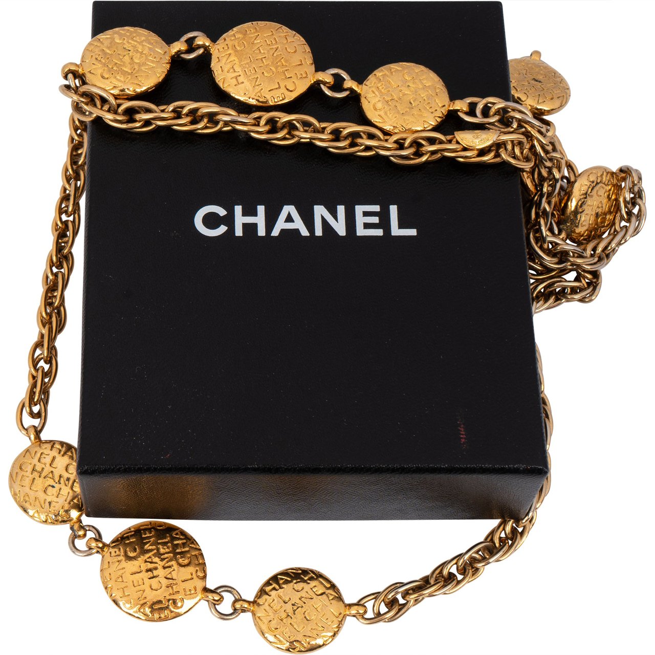 Chanel Chanel Heavy Golden Plates Mademoiselle Necklace Divers