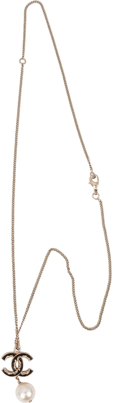 Chanel Chanel Silver CC Pearl Necklace Divers