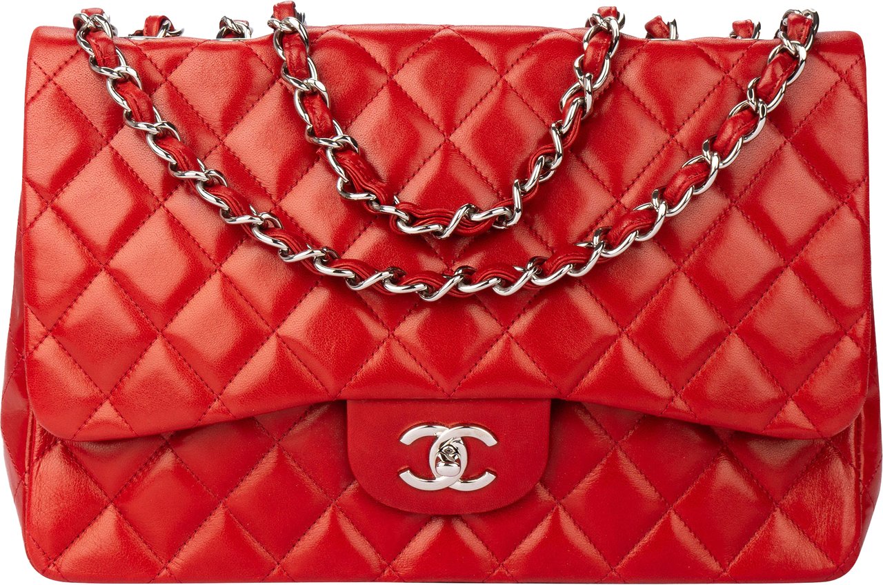 Chanel Chanel Quilted Lambskin Palladium Jumbo Single Flap Crossbody Bag Divers