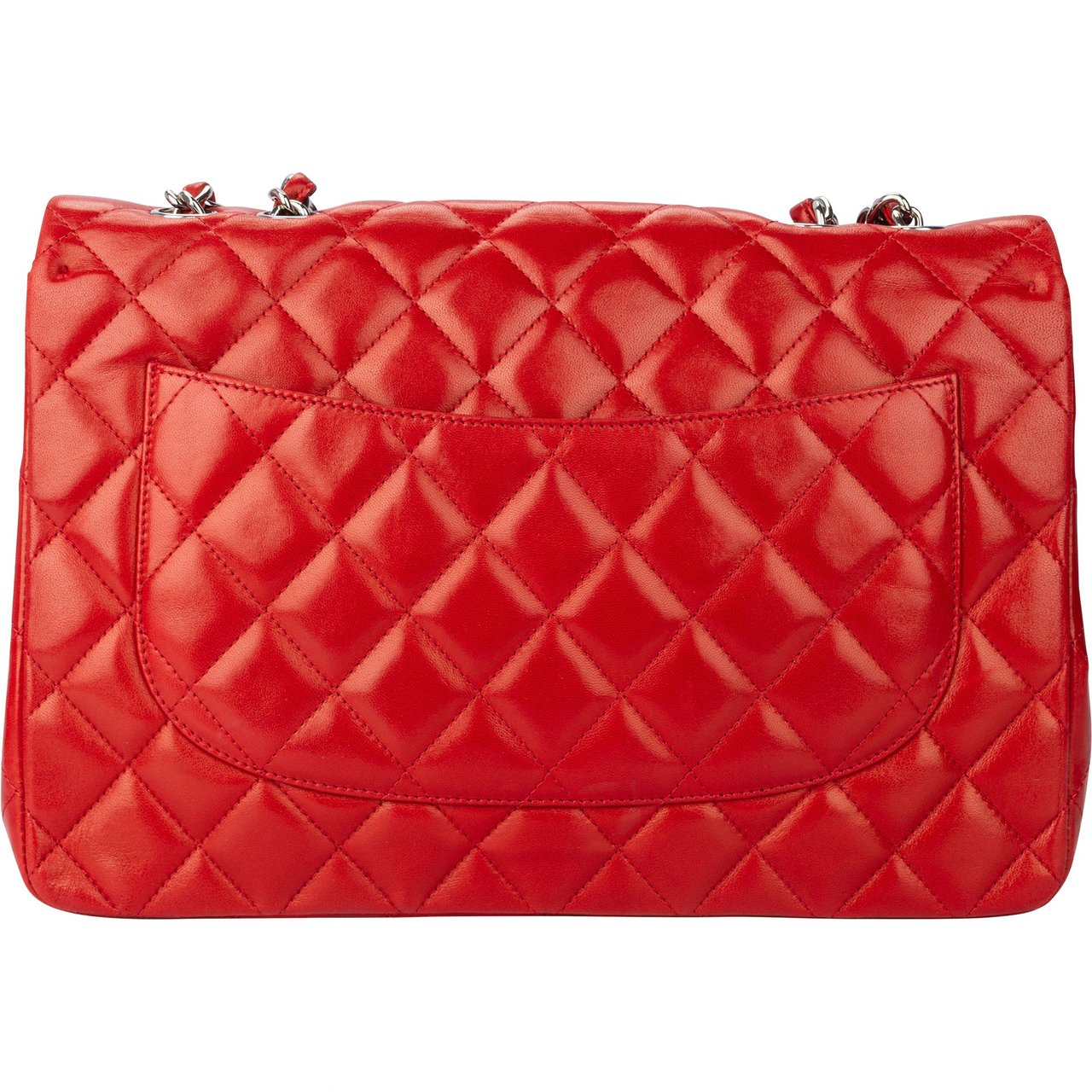 Chanel Chanel Quilted Lambskin Palladium Jumbo Single Flap Crossbody Bag Divers