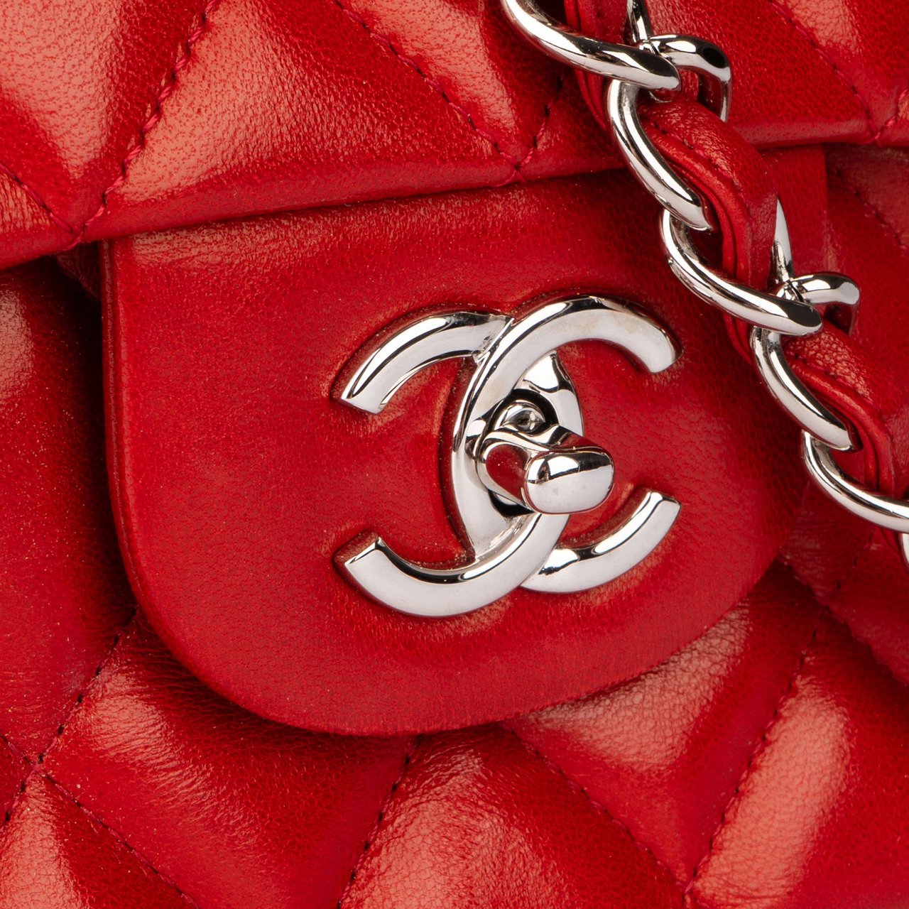 Chanel Chanel Quilted Lambskin Palladium Jumbo Single Flap Crossbody Bag Divers