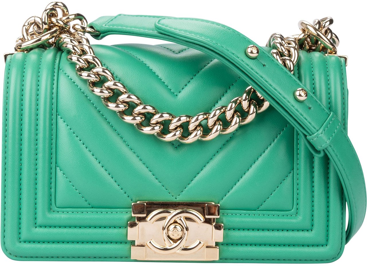 Chanel Chanel Chevron Lambskin Boy Single Flap Crossbody Bag Divers