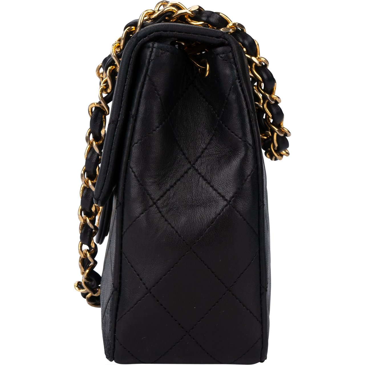Chanel Chanel Quilted Lambskin 24K Gold Single Flap Crossbody Bag Divers