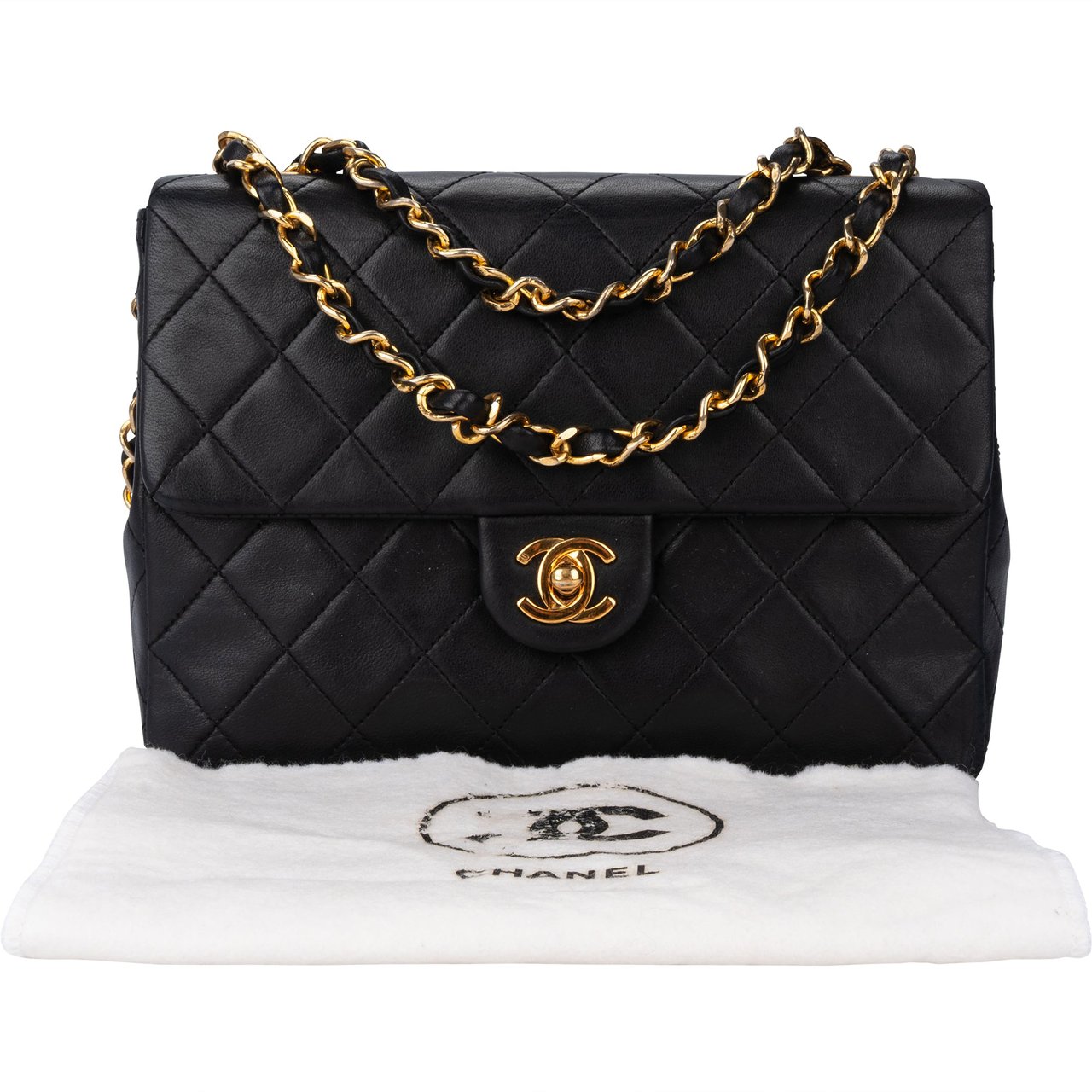 Chanel Chanel Quilted Lambskin 24K Gold Single Flap Crossbody Bag Divers