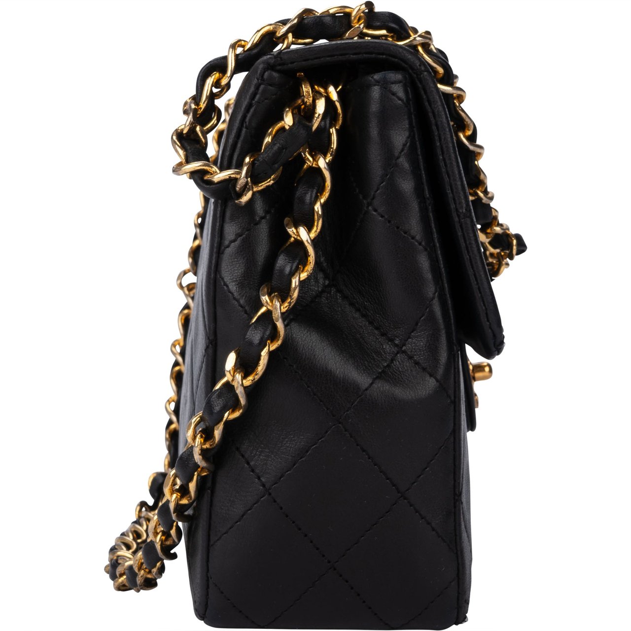 Chanel Chanel Quilted Lambskin 24K Gold Single Flap Crossbody Bag Divers