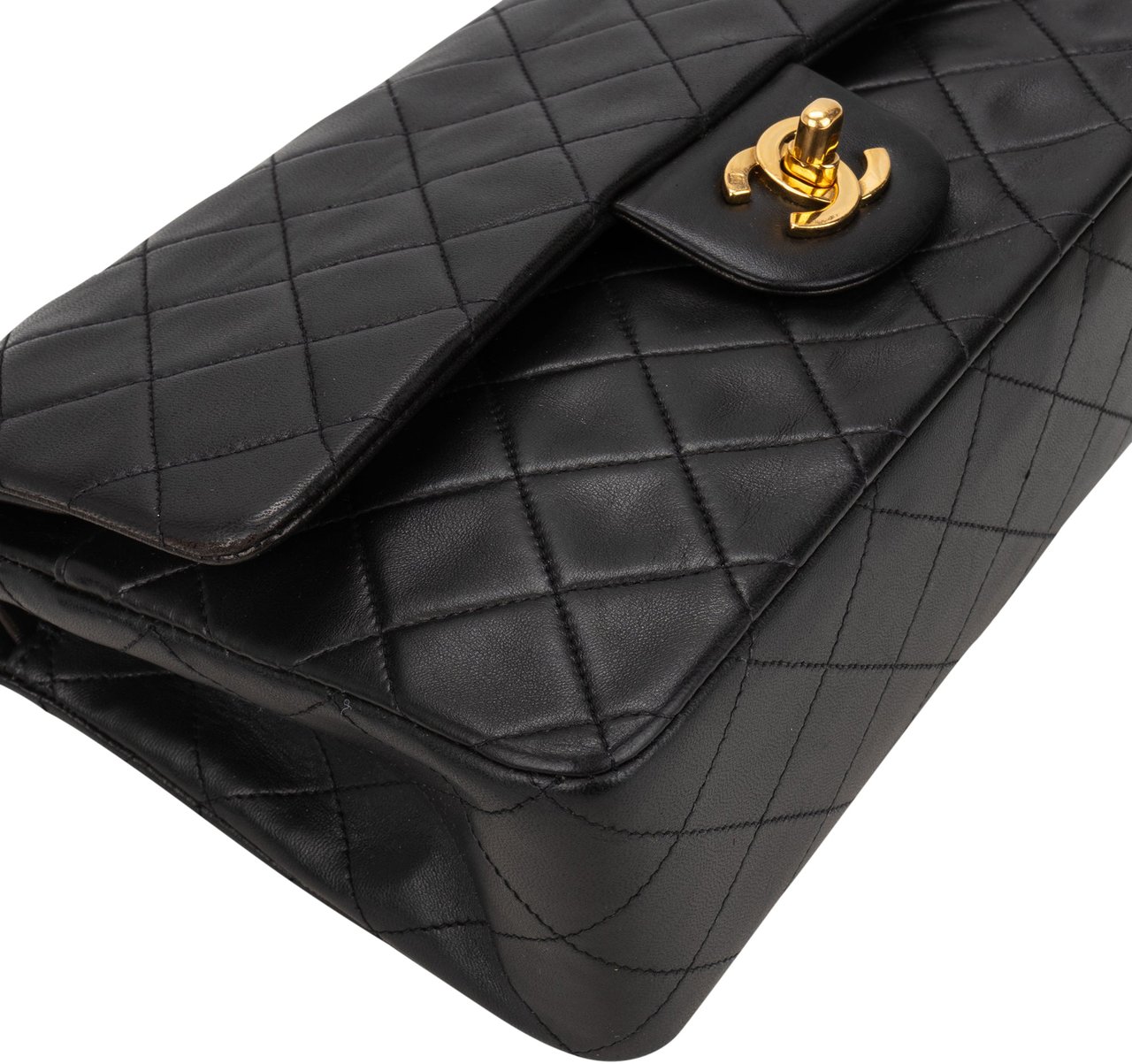 Chanel Chanel Quilted Lambskin 24K Gold Medium Double Flap Crossbody Bag Divers