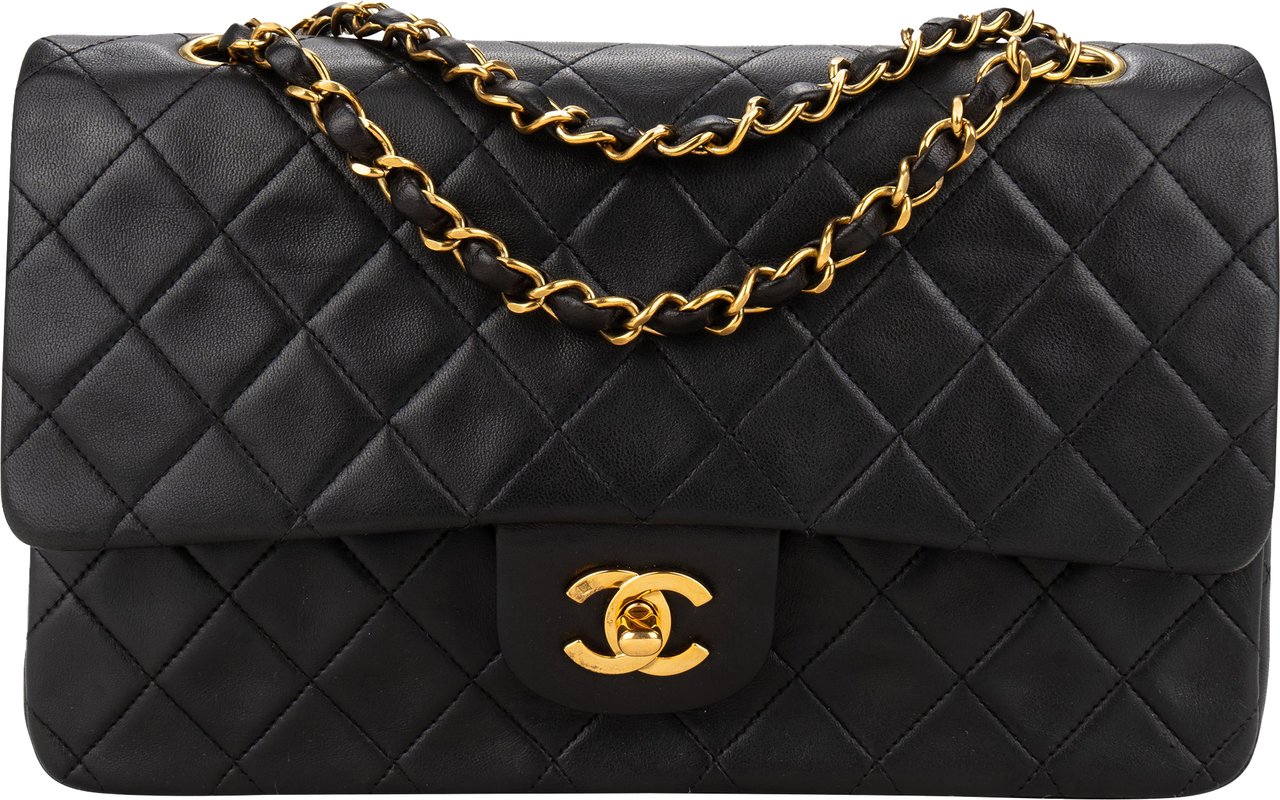 Chanel Chanel Quilted Lambskin 24K Gold Medium Double Flap Crossbody Bag Divers