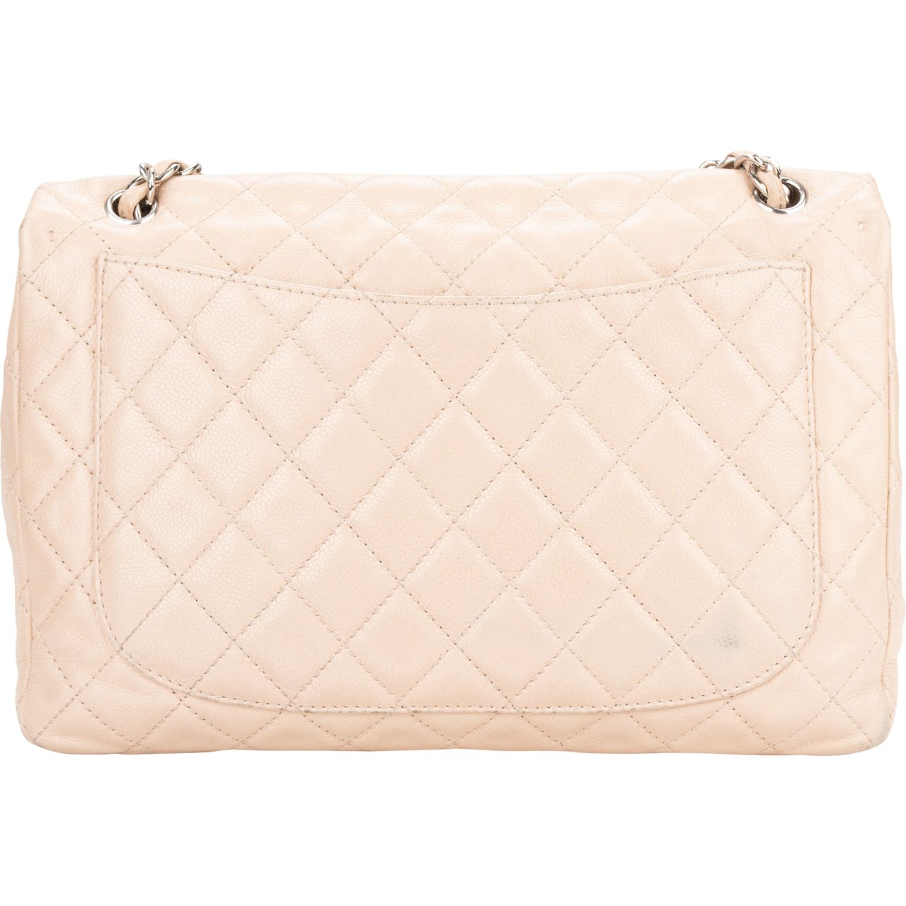 Chanel Chanel Quilted Caviar Leather Palladium Jumbo Single Flap Crossbody Bag Divers