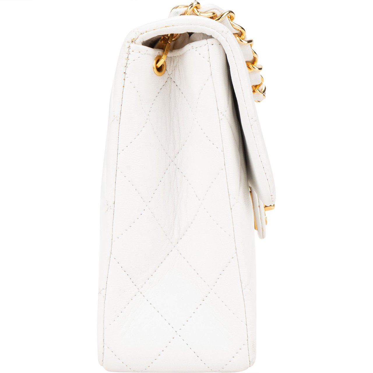 Chanel Chanel Quilted Lambskin 24K Gold Single Flap Crossbody Bag Wit