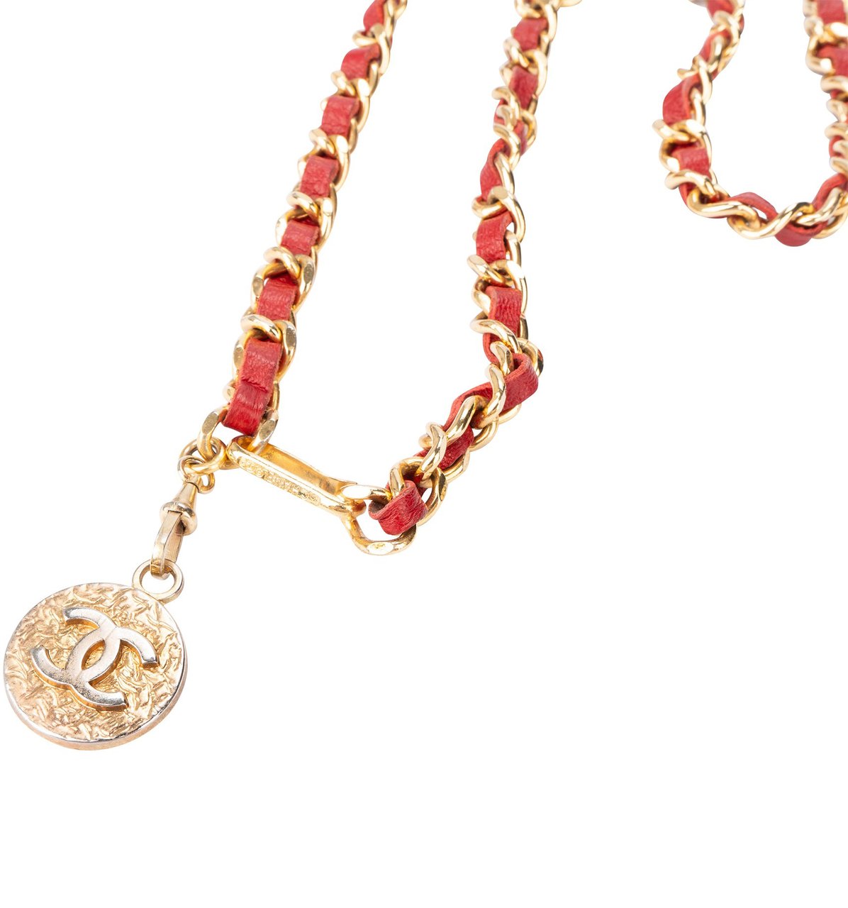 Chanel Chanel Rouge Lambskin 1984 Golden Belly Chain (94) Divers