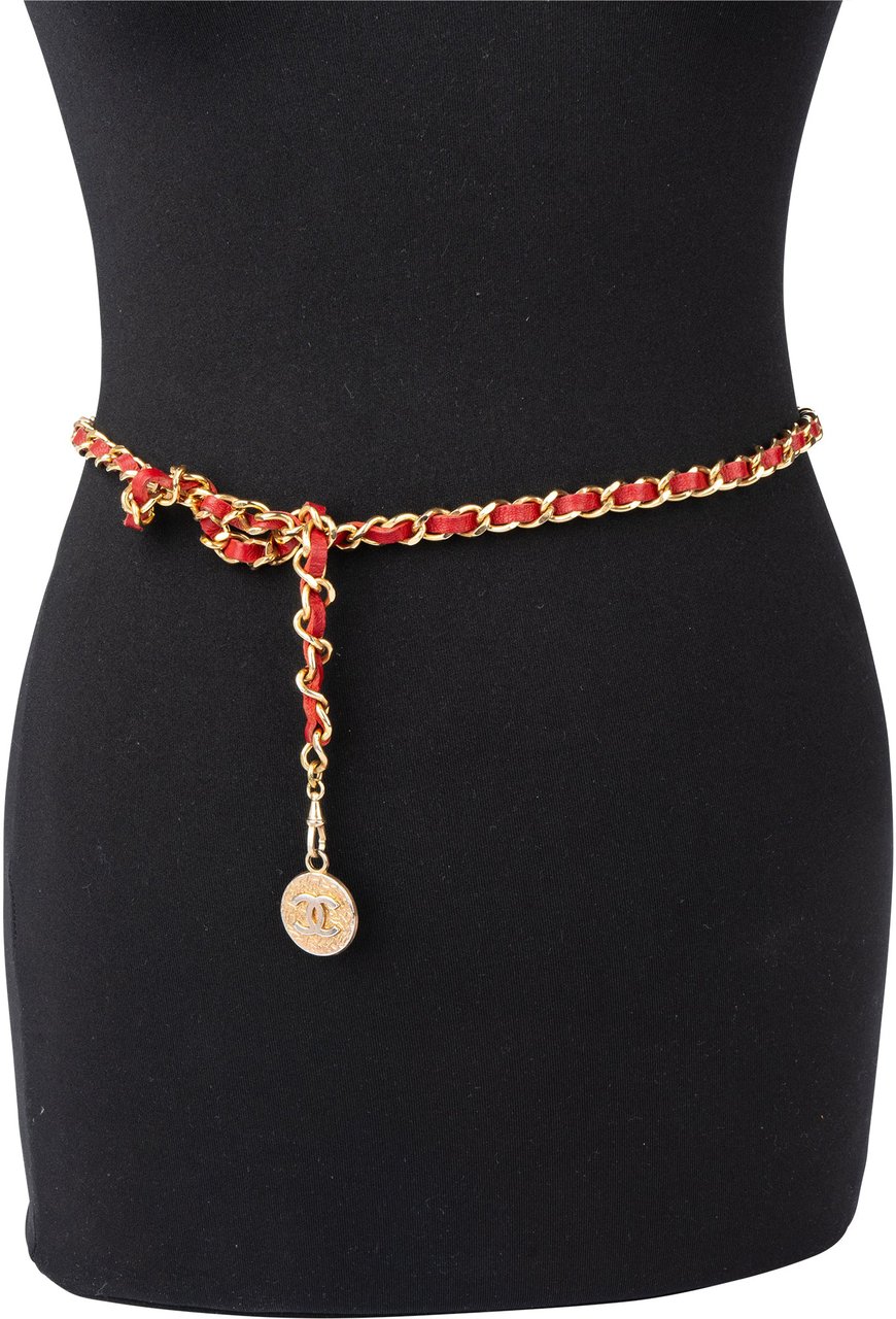 Chanel Chanel Rouge Lambskin 1984 Golden Belly Chain (94) Divers