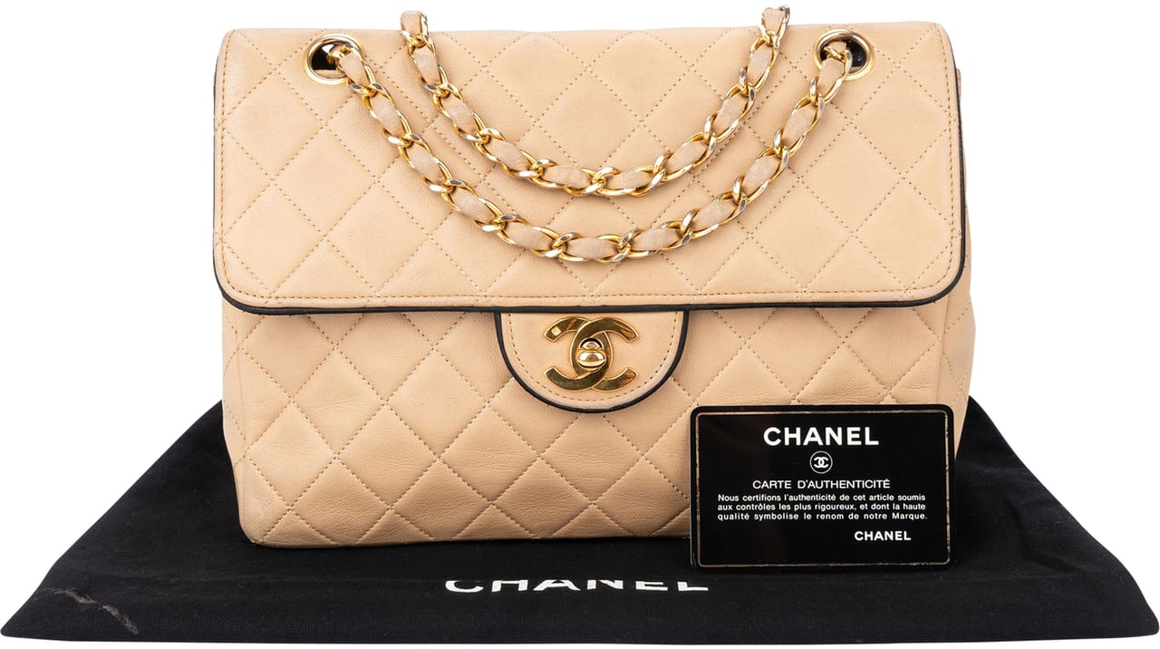Chanel Chanel Quilted Bicolor Lambskin 24K Gold Single Flap Crossboy Bag Divers
