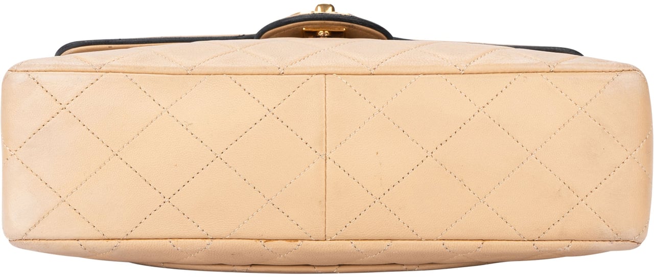Chanel Chanel Quilted Bicolor Lambskin 24K Gold Single Flap Crossboy Bag Divers