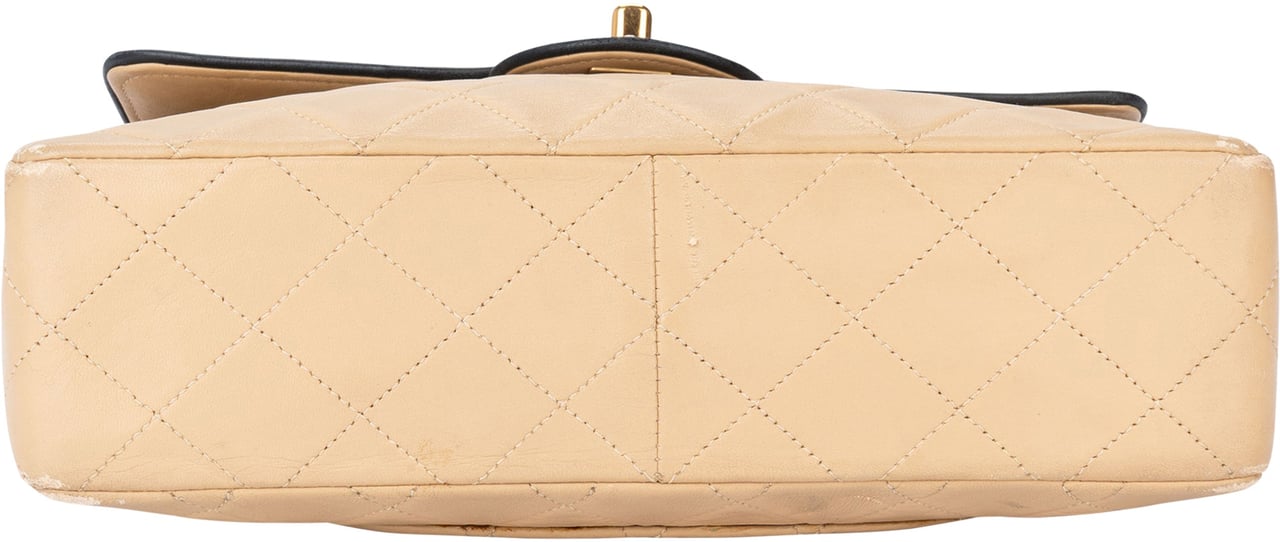 Chanel Chanel Quilted Bicolor Lambskin 24K Gold Single Flap Crossbody Bag Divers