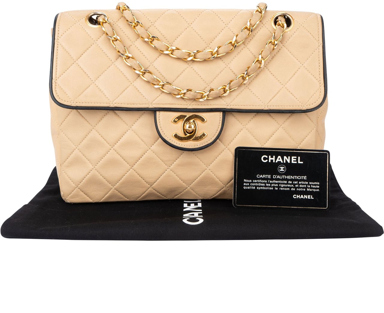 Chanel Chanel Quilted Bicolor Lambskin 24K Gold Single Flap Crossbody Bag Divers