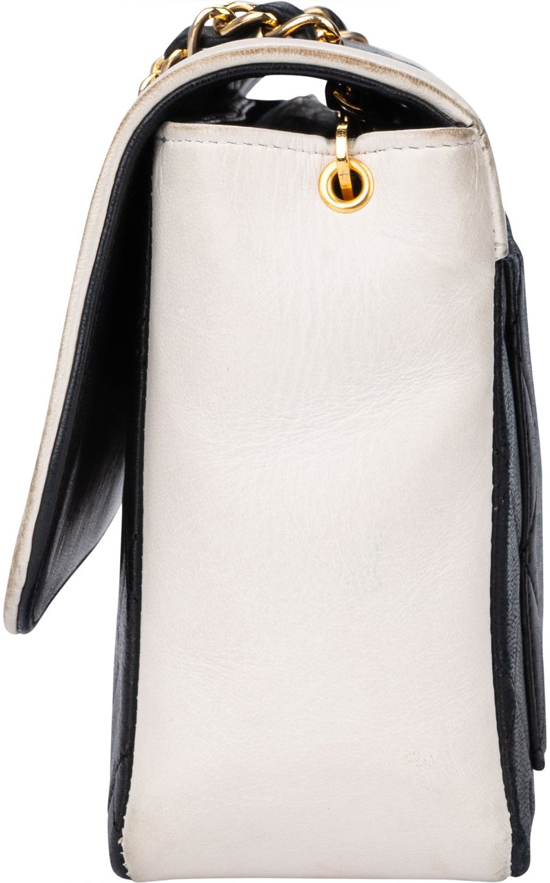 Chanel Chanel Quilted Bicolor Lambskin 24K Gold Single Flap Crossbody Bag Divers