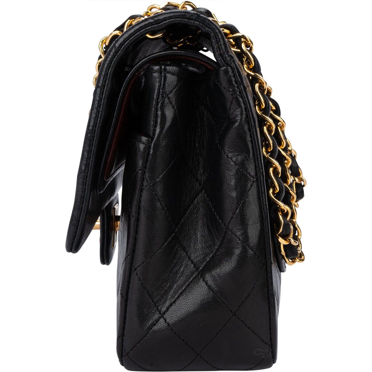 Chanel Chanel Quilted Lambskin 24K Gold Medium Double Flap Crossbody Bag Divers