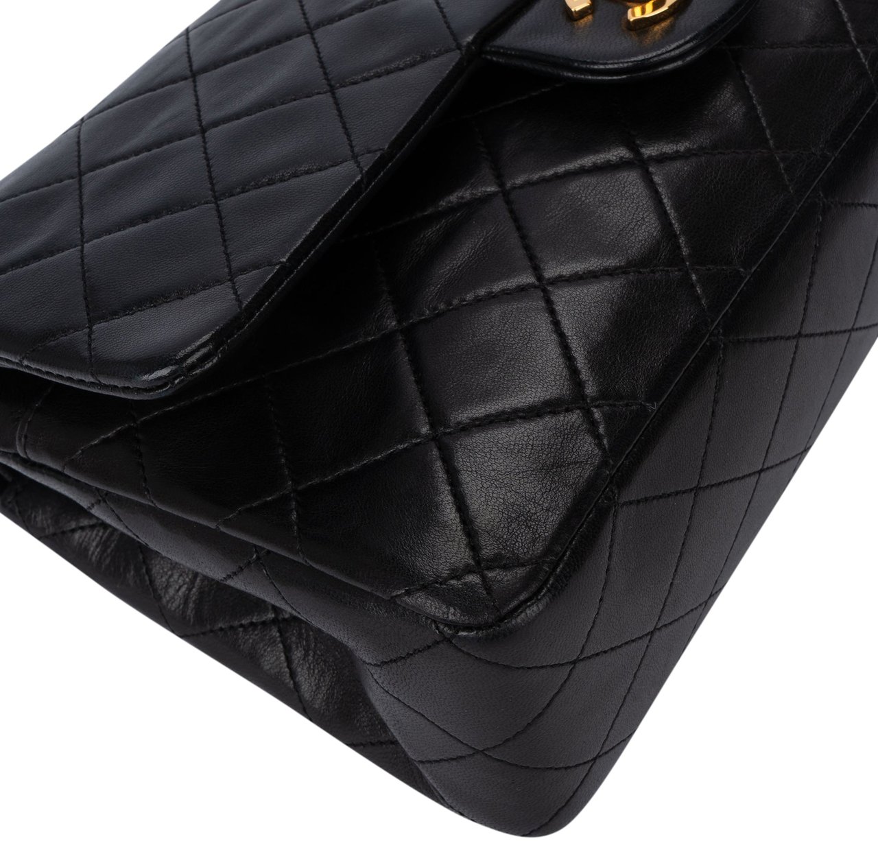Chanel Chanel Quilted Lambskin 24K Gold Medium Double Flap Crossbody Bag Divers