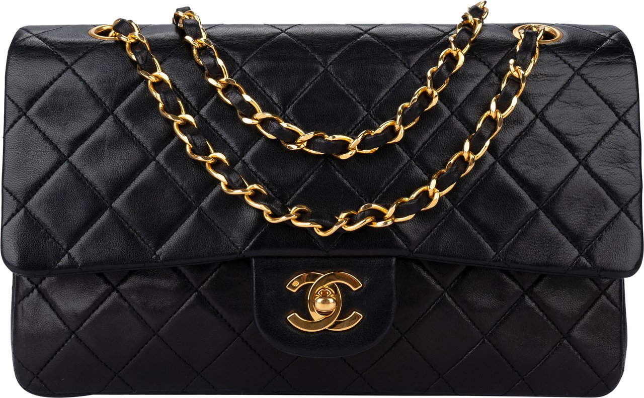 Chanel Chanel Quilted Lambskin 24K Gold Medium Double Flap Crossbody Bag Divers
