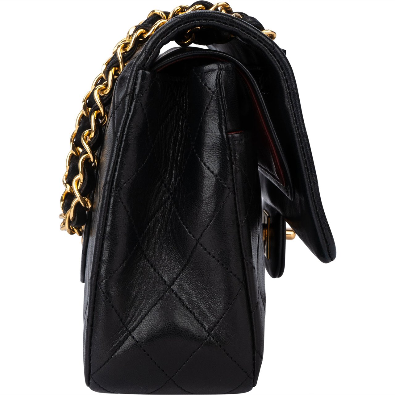 Chanel Chanel Quilted Lambskin 24K Gold Medium Double Flap Crossbody Bag Divers