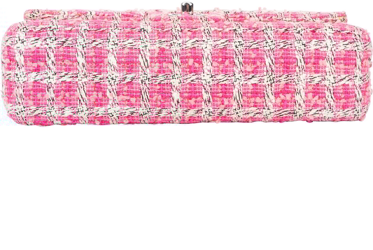 Chanel Chanel Quilted Tweed Palladium Double Flap Crossbody Bag Divers
