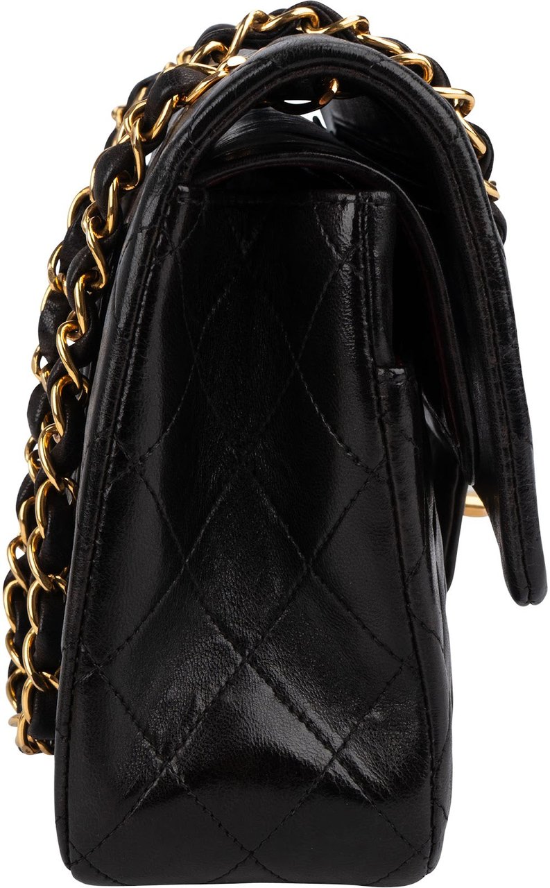 Chanel Quilted Lambskin 24K Gold Medium Double Flap Shoulder Bag Bruin