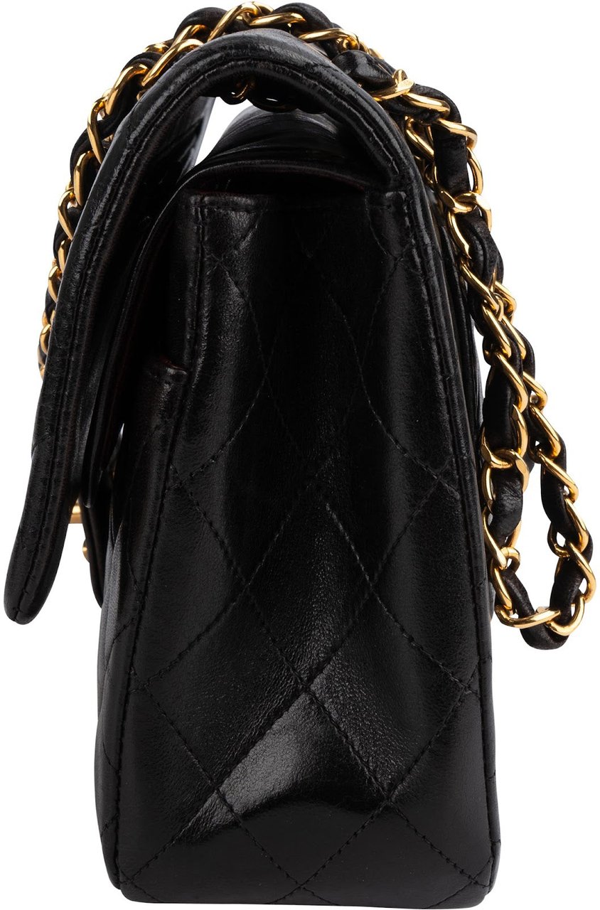 Chanel Quilted Lambskin 24K Gold Medium Double Flap Shoulder Bag Bruin