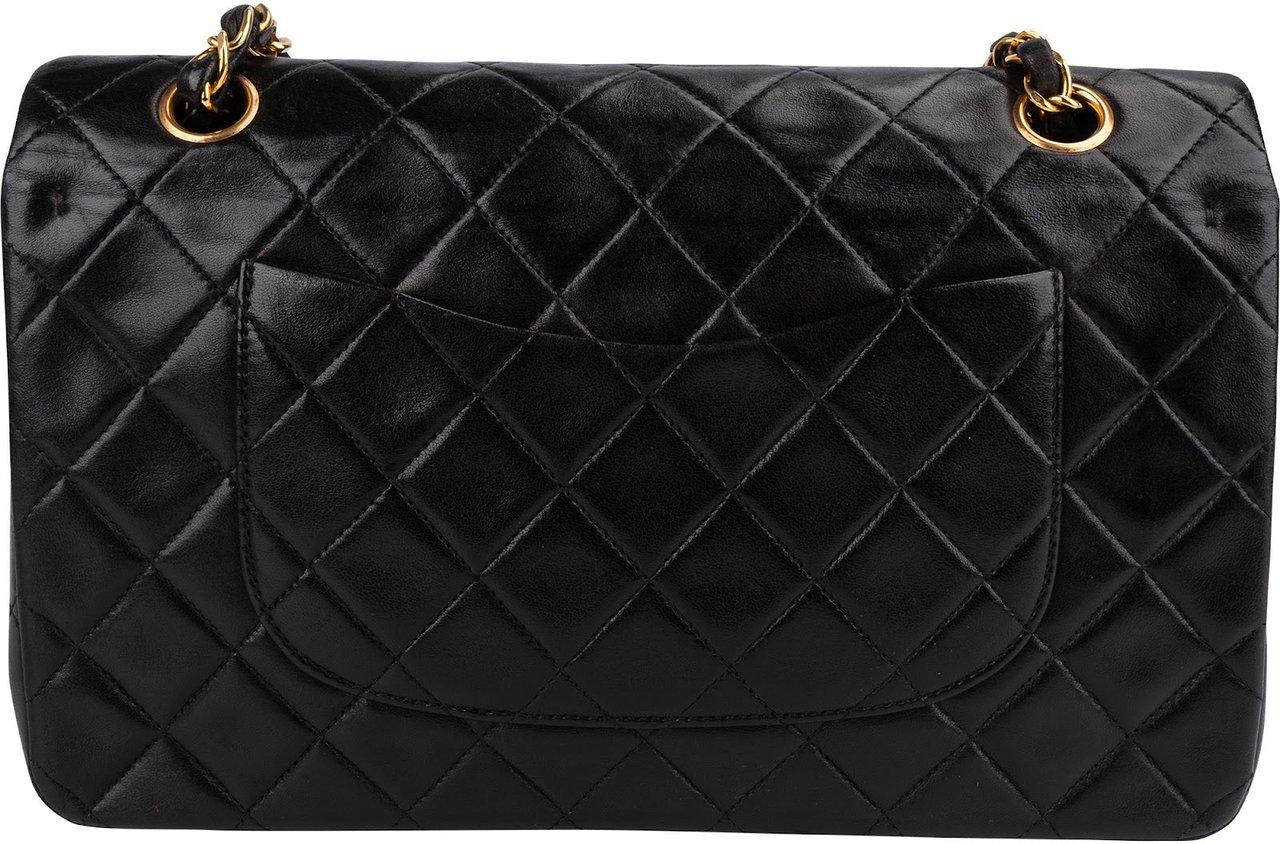 Chanel Quilted Lambskin 24K Gold Medium Double Flap Shoulder Bag Bruin