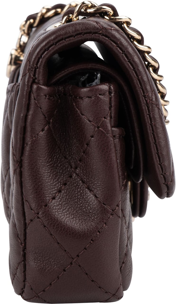 Chanel Quilted Lambskin Extra Mini Miniatur Double Flap Pendant Bag Divers