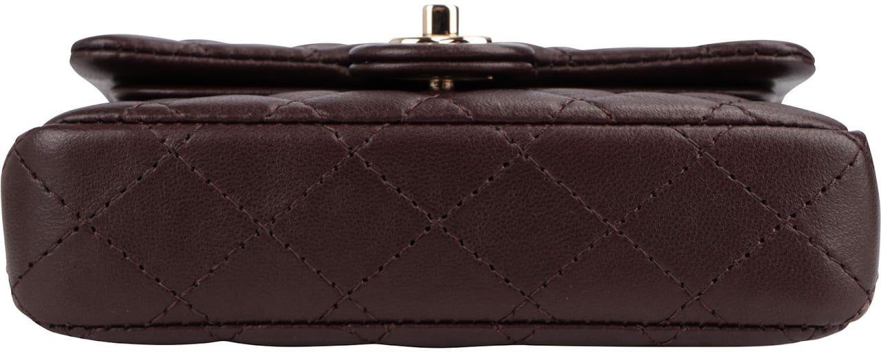Chanel Quilted Lambskin Extra Mini Miniatur Double Flap Pendant Bag Divers