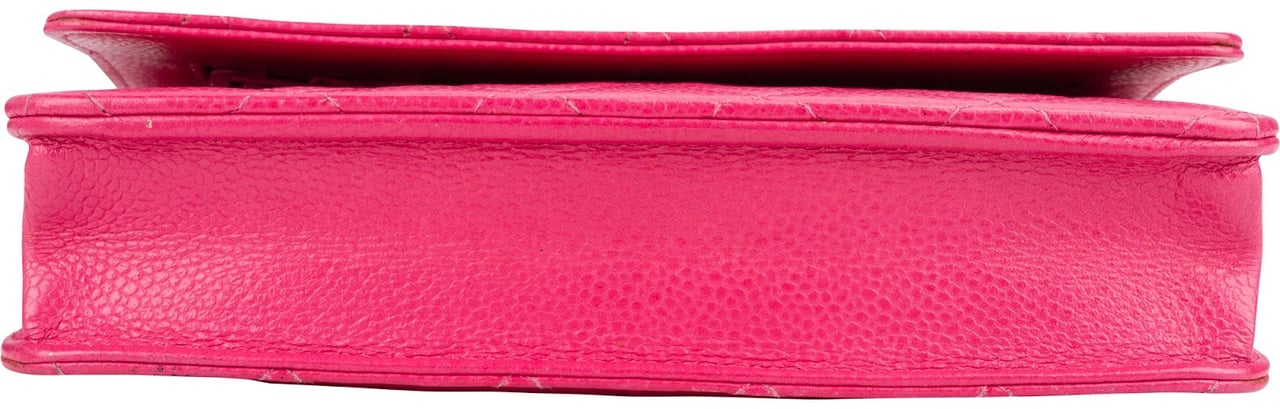 Chanel Chanel Quilted Caviar Leather Wallet on Chain Crossbody Bag Rood
