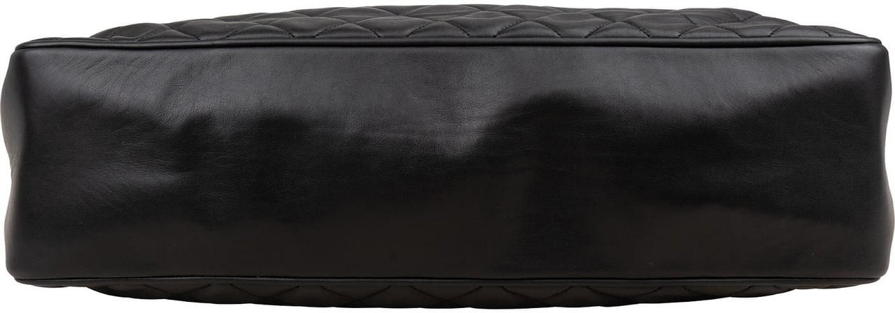 Chanel Chanel Quilted Lambskin Large CC Shopping Tote Shoulder Bag Zwart