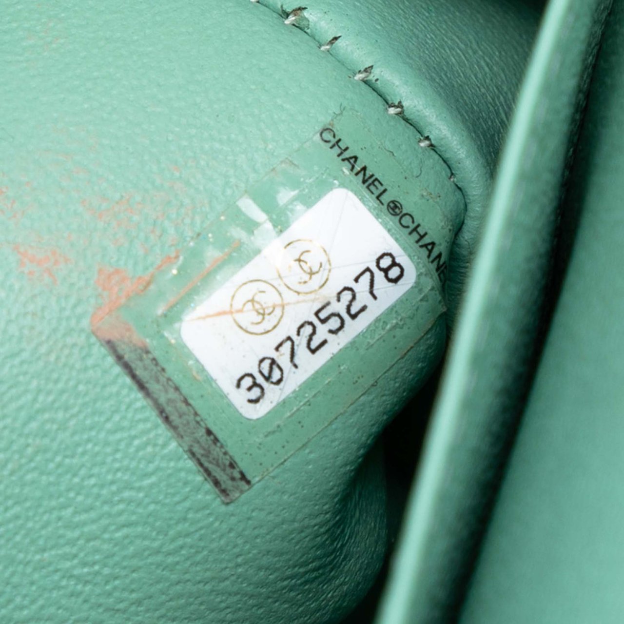 Chanel Small Classic Lambskin Double Flap Groen