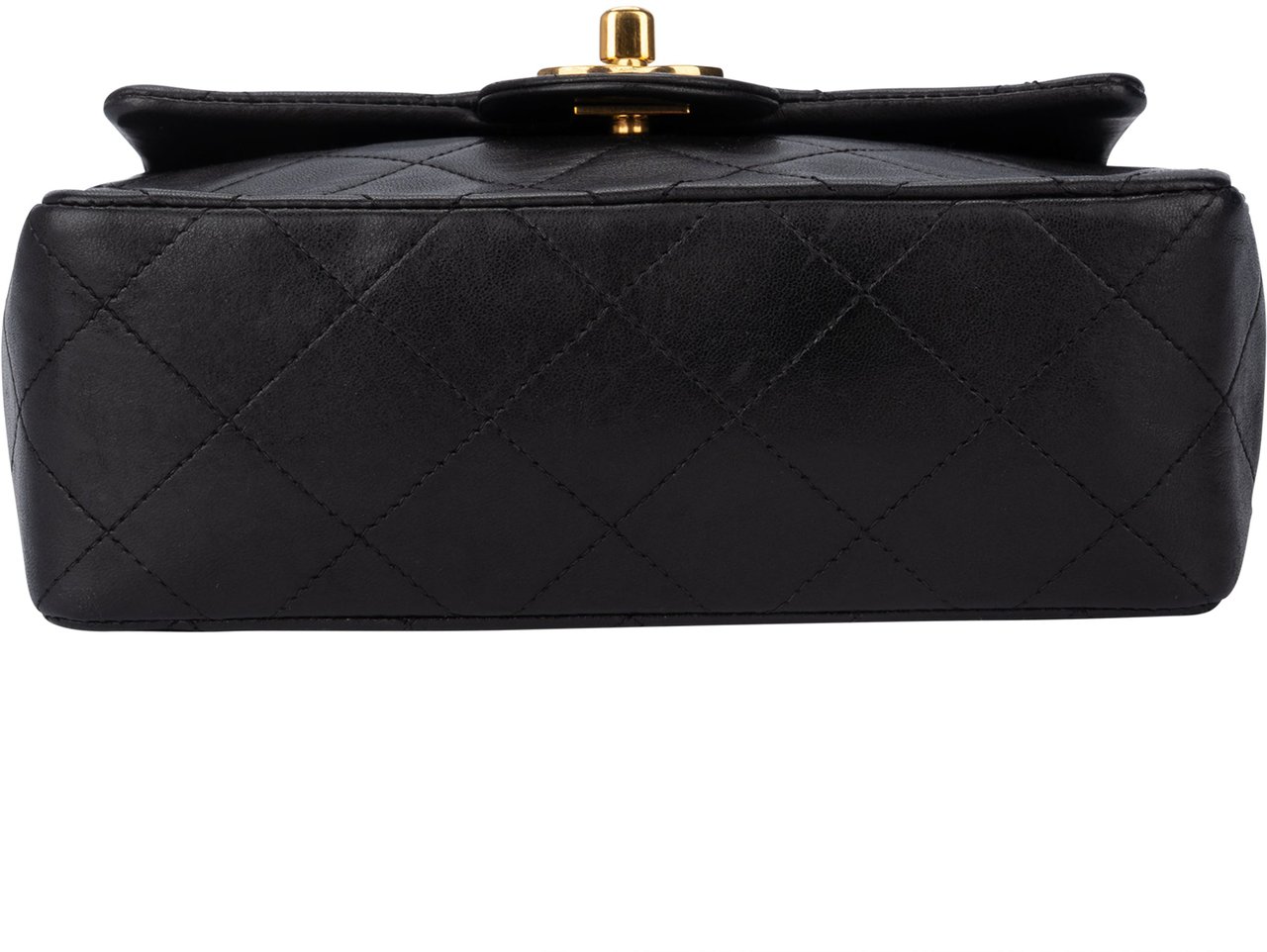 Chanel Chanel Quilted Lambskin 24K Gold Mini Square Single Flap Crossbody Bag Divers