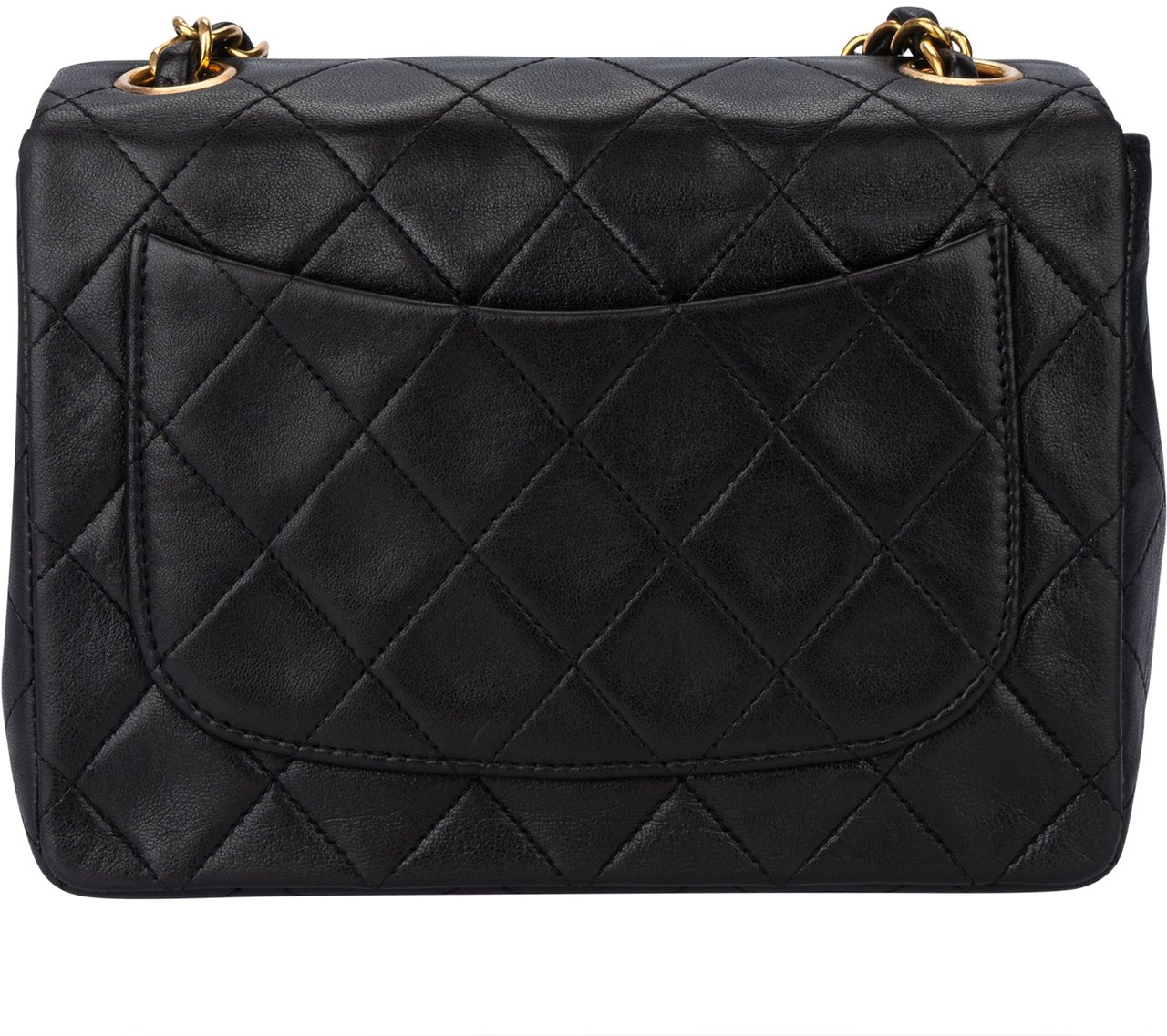 Chanel Chanel Quilted Lambskin 24K Gold Mini Square Single Flap Crossbody Bag Divers