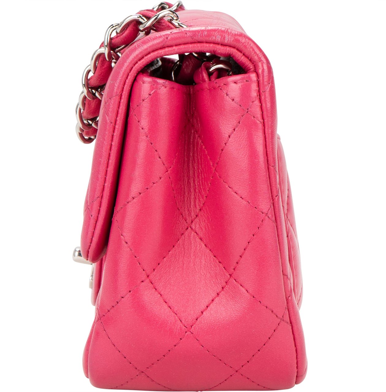 Chanel Chanel Quilted Lambskin Palladium Square Single Flap Crossbody Bag Divers