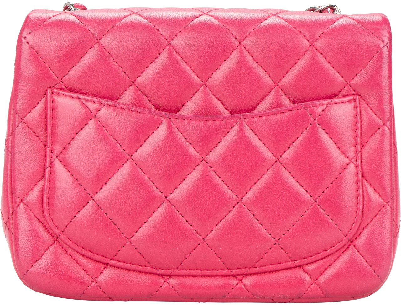 Chanel Chanel Quilted Lambskin Palladium Square Single Flap Crossbody Bag Divers