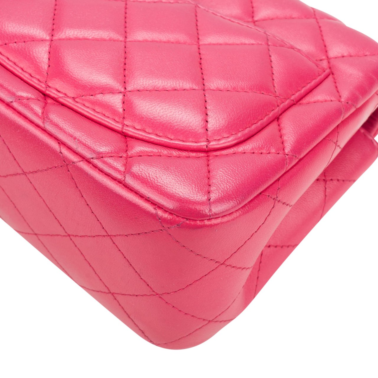 Chanel Chanel Quilted Lambskin Palladium Square Single Flap Crossbody Bag Divers