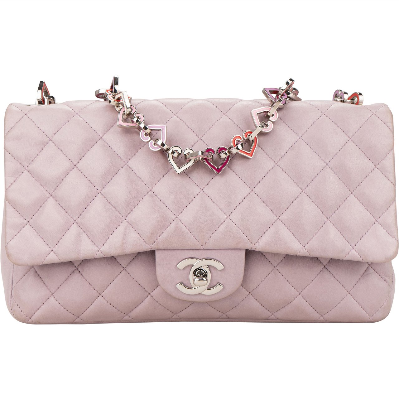 Chanel Chanel Quilted Lambskin Palladium Valentine Heart Shoulder Bag Divers